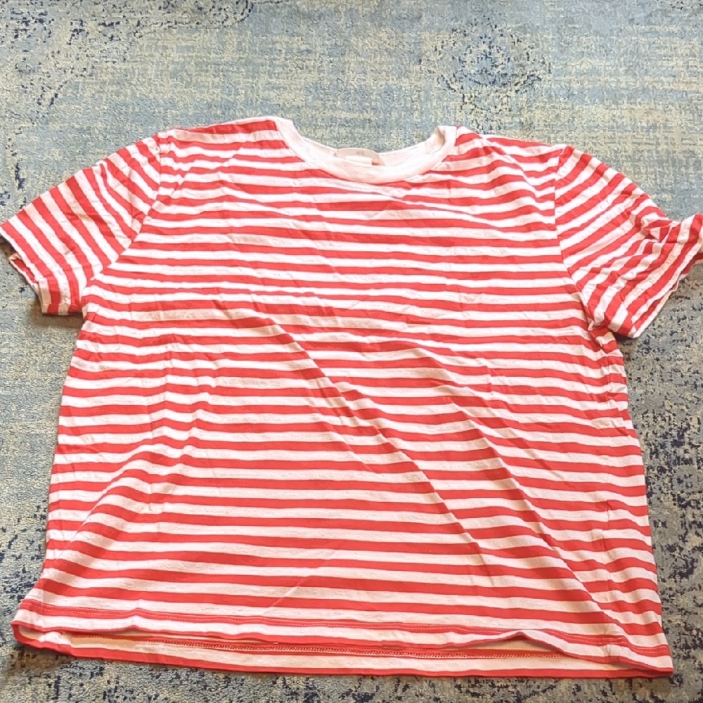 H&M Red and White Striped Tee